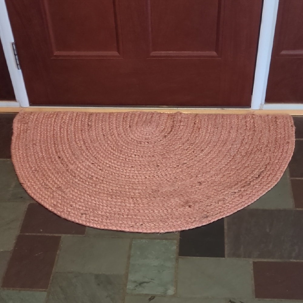 2' 2 x 3' 7 Hand Braided Jute Hearth Rug